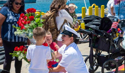 USBA sailor with toddlers